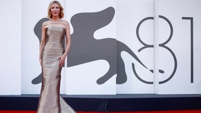 We love a good Cate Blanchett and Armani Prive moment. The actor attended the Venice Film Festival opening ceremony in a golden off-shoulder gown featuring pearl embellishments. She topped it off with a pearl necklace draped over her shoulder. Soft glam and loose centre-parted shoulder-length hair rounded it off.&nbsp; (REUTERS)