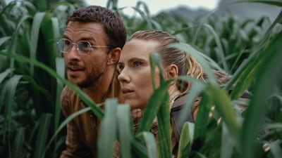 Scarlett Johansson and Jonathan Bailey in first-look photos for Jurassic World: Rebirth (X) Scarlett Johansson and Jonathan Bailey in first-look photos for Jurassic World: Rebirth (X)