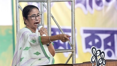 West Bengal chief minister Mamata Banerjee addresses the gathering during the 27th foundation day of Trinamool Chhatra Parishad (TMCP). West Bengal chief minister Mamata Banerjee addresses the gathering during the 27th foundation day of Trinamool Chhatra Parishad (TMCP).