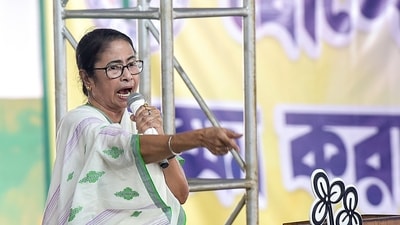 West Bengal CM Mamata Banerjee was compared to Kim Jong Un (ANI Photo) (Sudipta Banerjee) (HT_PRINT)