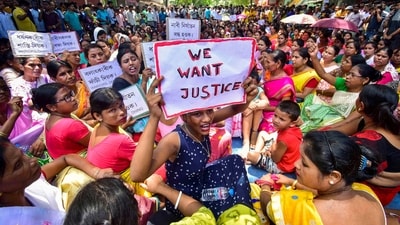 Nagaon: Locals protest against an alleged gang-rape of a 14-year-old girl by three men at Dhing area, in Nagaon district, Friday, Aug. 23, 2024. (PTI Photo) (PTI08_23_2024_000117B) (PTI) Nagaon: Locals protest against an alleged gang-rape of a 14-year-old girl by three men at Dhing area, in Nagaon district, Friday, Aug. 23, 2024. (PTI Photo) (PTI08_23_2024_000117B) (PTI)