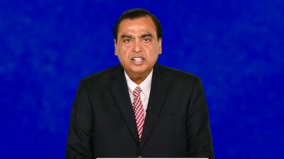 Reliance Industries (RIL) Chairman Mukesh Ambani addresses the 47th annual general meeting, in Mumbai. (PTI) Reliance Industries (RIL) Chairman Mukesh Ambani addresses the 47th annual general meeting, in Mumbai. (PTI)