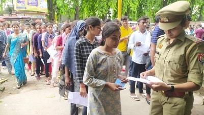 UP Police Constable Exam 2024: More than 19 lakh candidates will be appearing in the Phase 2 of examination to be held on August 30 and 31. (HT Photo) UP Police Constable Exam 2024: More than 19 lakh candidates will be appearing in the Phase 2 of examination to be held on August 30 and 31. (HT Photo)