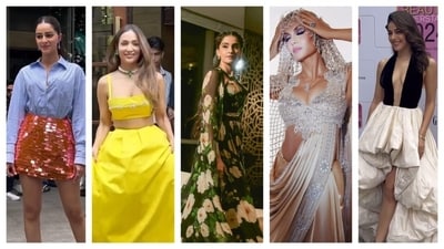 Get ready to decide your fashion aesthetic or go bold and experiment with today's best-dressed celebs as your muse. From Ananya Pandey's fusion of formal wear and partywear, Malaika Arora flaunting pockets in her gorgeous yellow ensemble, to Sonam Kapoor's floral gown with a cape and Natasha Poonawalla in a dazzling saree; check out all the standout looks that can inspire your next OOTD. (Instagram) Get ready to decide your fashion aesthetic or go bold and experiment with today's best-dressed celebs as your muse. From Ananya Pandey's fusion of formal wear and partywear, Malaika Arora flaunting pockets in her gorgeous yellow ensemble, to Sonam Kapoor's floral gown with a cape and Natasha Poonawalla in a dazzling saree; check out all the standout looks that can inspire your next OOTD. (Instagram)