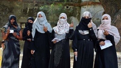Voters show their ink-marked fingers after casting their vote for the Lok Sabha elections. (CEOBihar - X) Voters show their ink-marked fingers after casting their vote for the Lok Sabha elections. (CEOBihar - X)