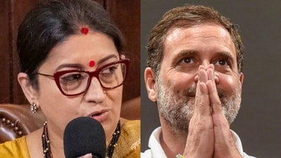 Former Union minister Smriti Irani and Congress MP Rahul Gandhi. Former Union minister Smriti Irani and Congress MP Rahul Gandhi.
