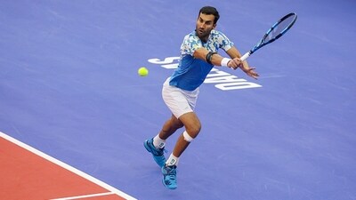 Yuki Bhambri in action earlier this year. (Getty)