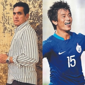 Omung Kumar and Bhaichung Bhutia Omung Kumar and Bhaichung Bhutia