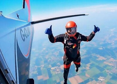 Jithin Vijayan skydived from 23 different locations across the world and set three Guinness World Records (Photo: Instagram) Jithin Vijayan skydived from 23 different locations across the world and set three Guinness World Records (Photo: Instagram)