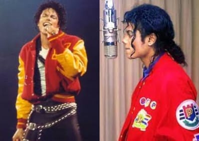 MJ wore a varsity letterman jacket in his iconic Thriller mini-movie MJ wore a varsity letterman jacket in his iconic Thriller mini-movie