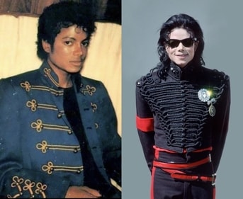 One cannot think of MJ without envisioning his distinctive military jackets One cannot think of MJ without envisioning his distinctive military jackets