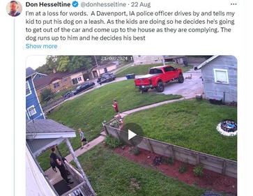 Screenshot of the post shared by the dead pet's family. (X/@donhesseltine) Screenshot of the post shared by the dead pet's family. (X/@donhesseltine)
