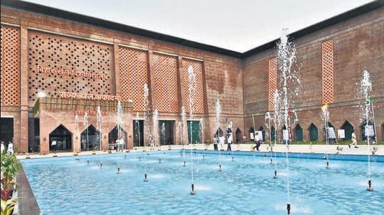 Bihar CM Nitish Kumar inaugurated the sports academy and university at Rajgir on Thursday. (HT photo)