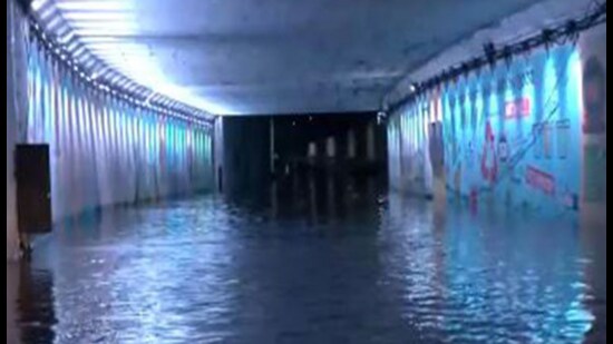 The rain led to waterlogging and traffic snarls. (ANI)