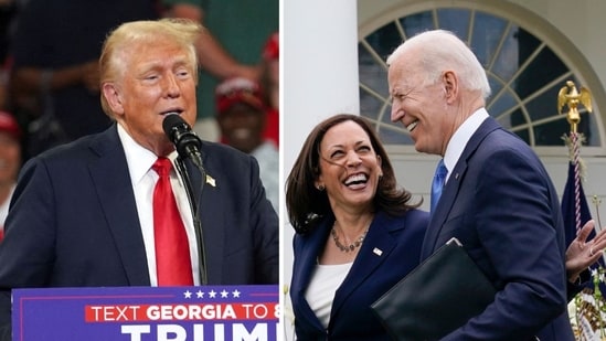 Trump says it's Biden and Harris' ‘fault’ that there were security failures at PA rally (REUTERS/Megan Varner/File Photo, AP Photo/Evan Vucci)