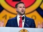 Republican vice presidential nominee Sen. JD Vance, R-Ohio, speaks at the International Association of Fire Fighters Convention Thursday, Aug. 29, 2024, in Boston. Republican vice presidential nominee Sen. JD Vance, R-Ohio, speaks at the International Association of Fire Fighters Convention Thursday, Aug. 29, 2024, in Boston.