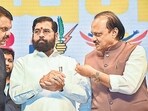 Maharashtra Chief Minister Eknath Shinde with State Deputy Chief Ministers Devendra Fadnavis and Ajit Pawar during the Mahayuti meeting. Maharashtra Chief Minister Eknath Shinde with State Deputy Chief Ministers Devendra Fadnavis and Ajit Pawar during the Mahayuti meeting.