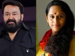 Mohanlal (L), Sajitha Madathil (Centre), Mammootty (R)