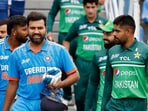 India captain Rohit Sharma and Pakistan captain Babar Azam