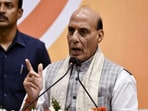 Defence minister Rajnath Singh in Thiruvananthapuram on Friday. Defence minister Rajnath Singh in Thiruvananthapuram on Friday.