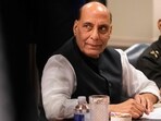 India's Defense Minister Rajnath Singh meets with US Secretary of Defense Lloyd Austin at the Pentagon in Washington, DC, August 23, 2024. (Photo by ROBERTO SCHMIDT / AFP)