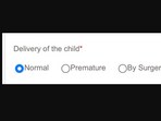 The image shows a glimpse of an application that a comedian claims is from a Mumbai preschool. 