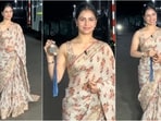 Manu Bhaker turns heads in stunning saree look at KBC set.
