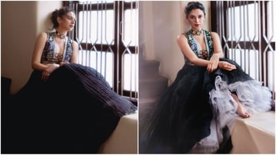 Aditi Rao Hydari radiates ethereal charm in her latest photoshoot, dazzling in stunning ethnic outfits. She rocked a tie-on, detailed blouse paired with a ruffled flare skirt, serving up all the glam vibes. (Instagram) Aditi Rao Hydari radiates ethereal charm in her latest photoshoot, dazzling in stunning ethnic outfits. She rocked a tie-on, detailed blouse paired with a ruffled flare skirt, serving up all the glam vibes. (Instagram)