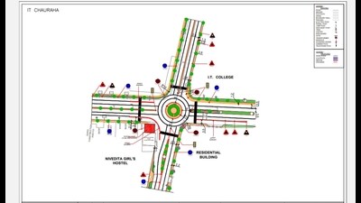 A map of Lucknow’s IT Chauraha. (Sourced) A map of Lucknow’s IT Chauraha. (Sourced)