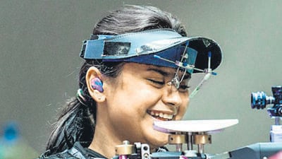 Avani Lekhara after winning gold at the Paralympics on Friday. (ANI) Avani Lekhara after winning gold at the Paralympics on Friday. (ANI)