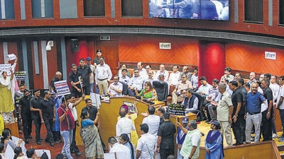 By far, the most embarrassing aspect of the meetings has been the chaos that grips the house every time it meets. (ANI) By far, the most embarrassing aspect of the meetings has been the chaos that grips the house every time it meets. (ANI)
