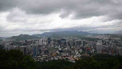 A general view shows the city skyline after heavy rain as seen from the landmark Namsan Tower in central Seoul on July 17, 2024. (Jung Yeon-je/AFP) A general view shows the city skyline after heavy rain as seen from the landmark Namsan Tower in central Seoul on July 17, 2024. (Jung Yeon-je/AFP)