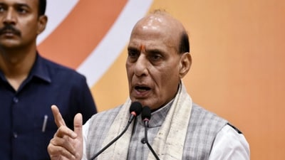 Defence minister Rajnath Singh in Thiruvananthapuram on Friday. (ANI) Defence minister Rajnath Singh in Thiruvananthapuram on Friday. (ANI)