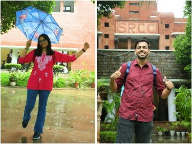Excited for their first day at the college of their dreams, these students can't help but capture the moment.
(L-R) Anushka Jain and Keshav Kapoor at Shri Ram College of Commerce (Photos: Manoj Verma/HT) Excited for their first day at the college of their dreams, these students can't help but capture the moment.
(L-R) Anushka Jain and Keshav Kapoor at Shri Ram College of Commerce (Photos: Manoj Verma/HT)