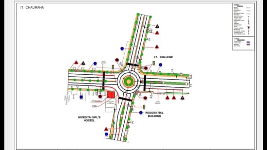 A map of Lucknow’s IT Chauraha. (Sourced)