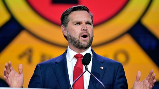 Republican vice presidential nominee Sen. JD Vance, R-Ohio, speaks at the International Association of Fire Fighters Convention Thursday, Aug. 29, 2024, in Boston. (AP)
