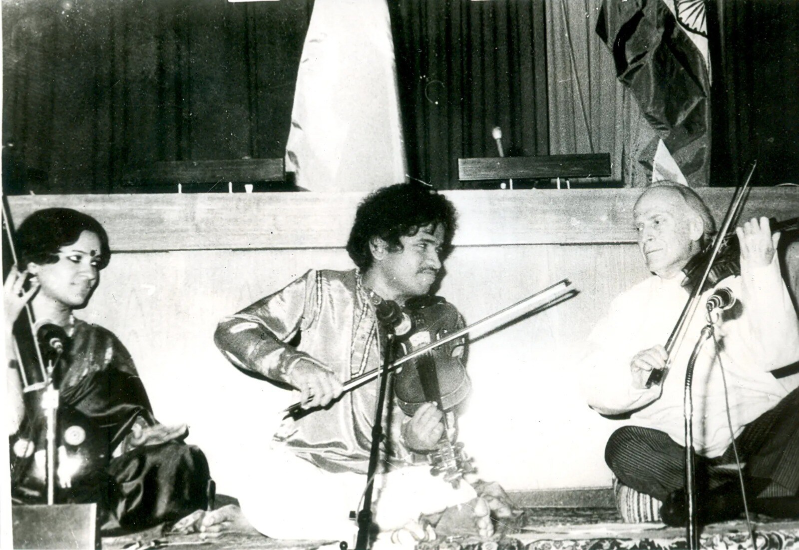 1987: With Yehudi Menuhin and with his now-late wife Vijayashree Subramaniam, at a concert at the UN headquarters in New York, held to mark 40 years of Indian Independence. 1987: With Yehudi Menuhin and with his now-late wife Vijayashree Subramaniam, at a concert at the UN headquarters in New York, held to mark 40 years of Indian Independence.
