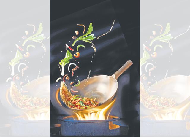 Stir-frying vegetables, noodles, and meat is a technique used in Cantonese cooking. Stir-frying vegetables, noodles, and meat is a technique used in Cantonese cooking.
