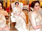 Nita Ambani stuns in elegant ivory saree and signature jewels in her recent look. Nita Ambani stuns in elegant ivory saree and signature jewels in her recent look.