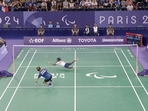 Sivarajan Solamalai during his Paralympics match