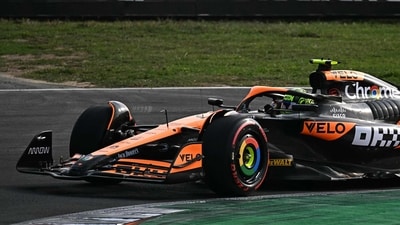 McLaren's British driver Lando Norris drives during the qualifying session. (AFP) McLaren's British driver Lando Norris drives during the qualifying session. (AFP)