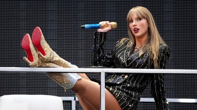 Taylor Swift performs at Wembley Stadium as part of her Eras Tour on Friday, June 21, 2024 in London. (Photo by Scott A Garfitt/Invision/AP, File) (Scott A Garfitt/Invision/AP)