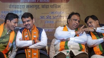 The decision to adopt a collective leadership approach comes as the BJP seeks to strengthen its position across various regions and communities in Maharashtra. (Photo by Satish Bate/ Hindustan Times) (Hindustan Times) The decision to adopt a collective leadership approach comes as the BJP seeks to strengthen its position across various regions and communities in Maharashtra. (Photo by Satish Bate/ Hindustan Times) (Hindustan Times)