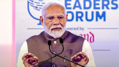 Prime Minister Narendra Modi speaks at the ET World Leaders Forum, in New Delhi, Saturday. (PTI)