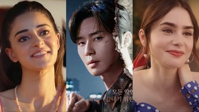 Stills from Ananya Panday's Call Me Bae, Park Seo Joon's Gyeongseong Creature 2, and Lily Collins' Emily in Paris 4 Part 2. Stills from Ananya Panday's Call Me Bae, Park Seo Joon's Gyeongseong Creature 2, and Lily Collins' Emily in Paris 4 Part 2.