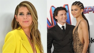 Marisa Tomei (L), Tom Holland and Zendaya (R)