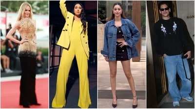 Looking for fresh fashion inspiration? We've got you covered with today's roundup of the best-dressed celebrities! From Karisma Kapoor's vibrant yellow pantsuit and Ananya Panday's chic Bae look to Nicole Kidman's glamorous gown, these stars are turning heads with their stunning style choices. (Instagram) Looking for fresh fashion inspiration? We've got you covered with today's roundup of the best-dressed celebrities! From Karisma Kapoor's vibrant yellow pantsuit and Ananya Panday's chic Bae look to Nicole Kidman's glamorous gown, these stars are turning heads with their stunning style choices. (Instagram)
