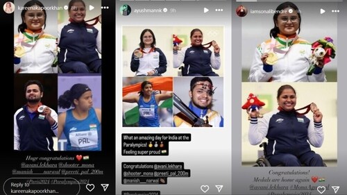 Kareena tagged all the para-athletes in her Instagram Stories.