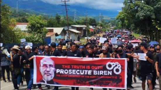 Several Kuki-Zo bodies, including the Kuki Inpi, the apex body of the Kuki tribe, the Kuki Students’ Organisation Sadar Hills (Delhi and NCR), among others, have called for a mass demonstration on Saturday in Manipur (Twitter Photo)