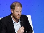 Britain's Prince Harry speaks at the "Responsible Digital Future" Forum at EAN University after being invited by Colombia’s Vice President Francia Marquez, in Bogota, Colombia, August 15, 2024. REUTERS/Nathalia Angarita